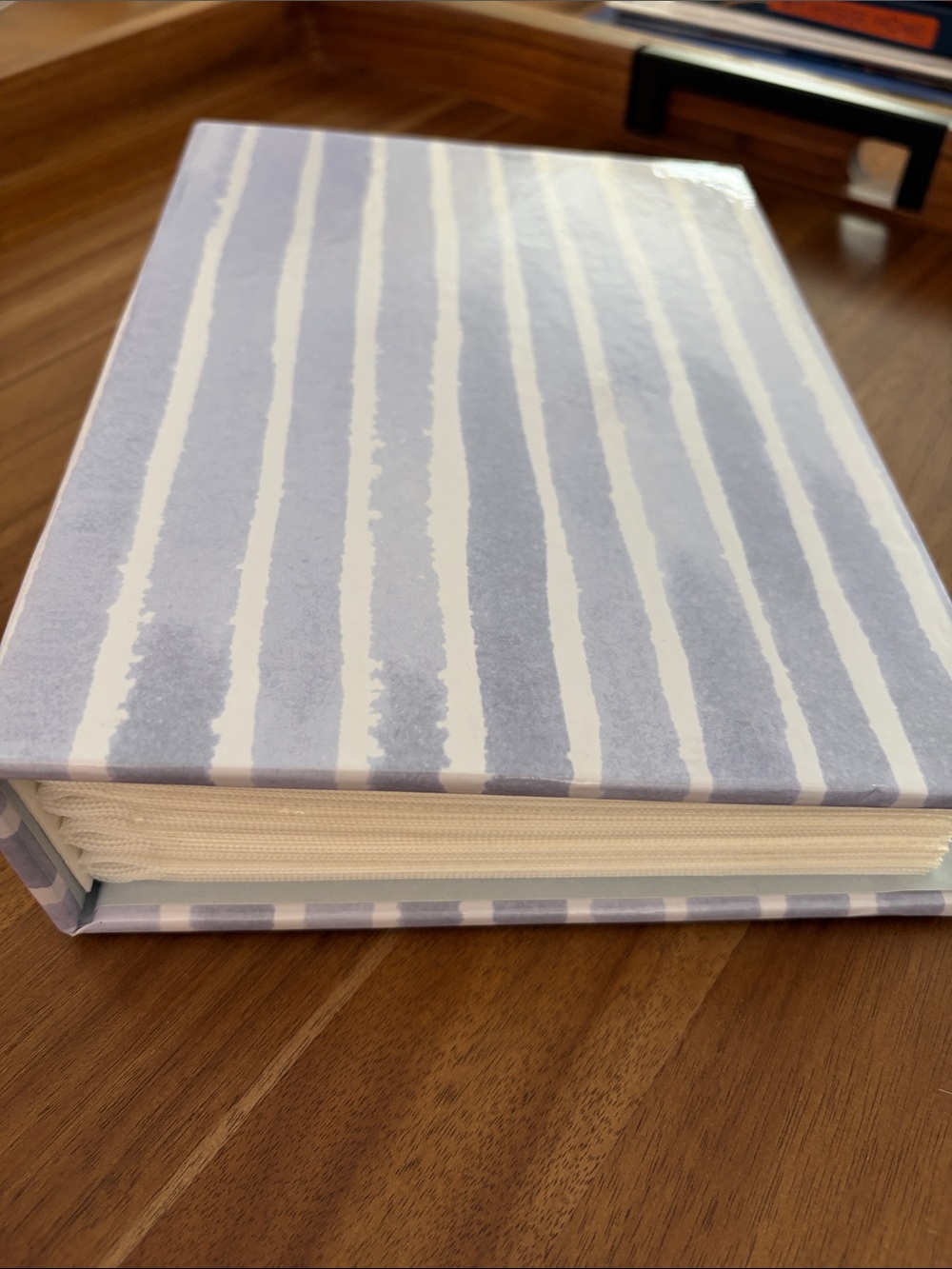 Striped Blue Photo Album by